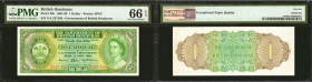 BRITISH HONDURAS. The Government of British Honduras. 1 Dollar, 1961-69. P-28b. PMG Gem Uncirculated 66 EPQ.

Estimate: $150 - $250
