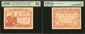 FRENCH INDO-CHINA. Banque de l'Indo-Chine. 1 Piastre, 1901 (ND 1909-21). P-34b. PMG Choice Very Fine 35.

PMG comments "Minor Rust, Staple Holes."
...