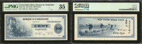 FRENCH INDO-CHINA. Banque de L'Indochine. 100 Piastres, ND (1945). P-78a. PMG Choice Very Fine 35.

Estimate: $54 - $90