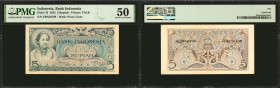 INDONESIA. Bank Indonesia. 5 Rupiah, 1952. P-42. PMG About Uncirculated 50.

Estimate: $24 - $40