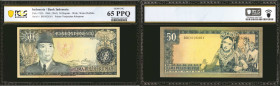 INDONESIA. Bank Indonesia. 50 Rupiah, 1960 (1964). P-85b. PCGS Banknote Gem Uncirculated 65 PPQ.

Estimate: $15 - $25