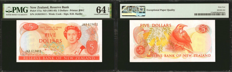 NEW ZEALAND. Lot of (3). Reserve Bank. 5, 20 & 50 Dollars, ND (1981-89). P-171a,...