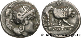 LUCANIA - VELIA
Type : Nomos, statère ou didrachme 
Date : c. 340-334 AC. 
Mint name / Town : Vélia, Lucanie 
Metal : silver 
Diameter : 21  mm
Orient...