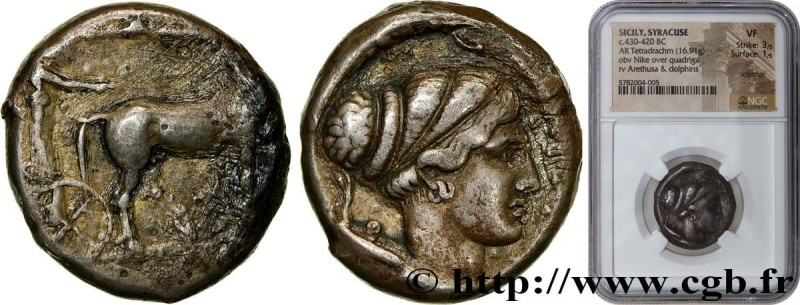 SICILY - SYRACUSE
Type : Tétradrachme 
Date : c. 430-420 AC. 
Mint name / Town :...