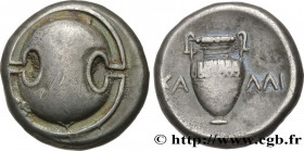 BEOTIA - THEBES
Type : Statère 
Date : c. 360 AC. 
Mint name / Town : Thèbes, Béotie 
Metal : silver 
Diameter : 20,5  mm
Orientation dies : 11  h.
We...