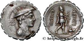 MAMILIA
Type : Denier serratus 
Date : 82 AC. 
Mint name / Town : Rome 
Metal : silver 
Millesimal fineness : 950  ‰
Diameter : 20  mm
Orientation die...