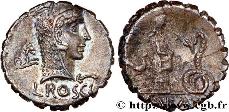 ROSCIA
Type : Denier serratus 
Date : 64 AC. 
Mint name / Town : Rome 
Metal : s...