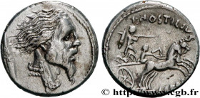 HOSTILIA
Type : Denier 
Date : 48 AC. 
Mint name / Town : Rome 
Metal : silver 
Millesimal fineness : 950  ‰
Diameter : 18,5  mm
Orientation dies : 6 ...