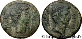 OCTAVIAN AND JULIUS CAESAR
Type : Sesterce 
Date : 38 AC. 
Mint name / Town : Rome ou Italie 
Metal : copper 
Diameter : 30  mm
Orientation dies : 11 ...
