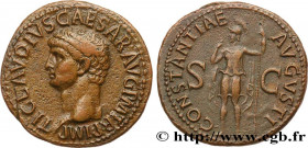 CLAUDIUS
Type : As 
Date : 42-50 
Mint name / Town : Rome 
Metal : copper 
Diameter : 29,5  mm
Orientation dies : 5  h.
Weight : 11,48  g.
Obverse leg...