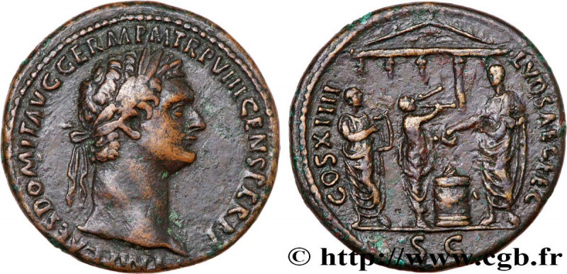 DOMITIANUS
Type : As 
Date : 88 
Mint name / Town : Rome 
Metal : copper 
Milles...