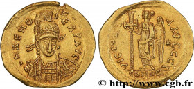 ZENO
Type : Solidus 
Date : c. 476-491 
Mint name / Town : Constantinople 
Metal : gold 
Diameter : 20  mm
Orientation dies : 7  h.
Weight : 4,42  g.
...
