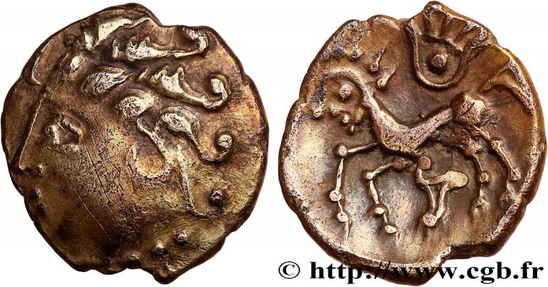LEMOVICES / BITURIGES, UNSPECIFIED
Type : Quart de statère à la lyre et au trisk...