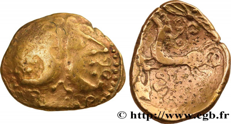 MEDIOMATRICI (Area of Metz)
Type : Statère à la tête janiforme, classe IIIa 
Dat...