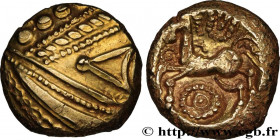 GALLIA BELGICA - REMI (Area of Reims)
Type : Statère à l'œil, classe I 
Date : c. 100-50 AC. 
Mint name / Town : Reims (51) 
Metal : gold 
Diameter : ...