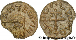 AMBERNAC (ANTEBRENNACO) - CHARENTE
Type : Triens, monétaire Edoaldo 
Date : (VIIe siècle) 
Mint name / Town : Ambernac (17) 
Metal : gold 
Diameter : ...