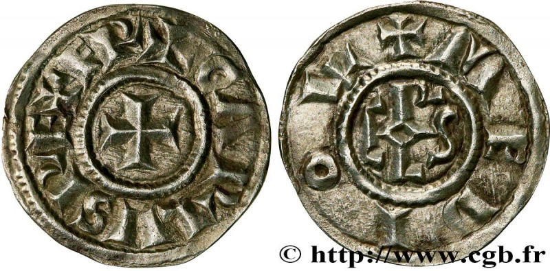 CHARLEMAGNE
Type : Denier 
Date : 781-800 
Date : n.d. 
Mint name / Town : Milan...