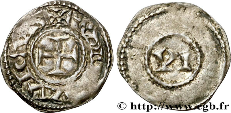 LOUIS THE BLIND
Type : Denier 
Date : c. 901-905 
Mint name / Town : Vienne 
Met...