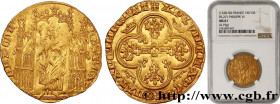 PHILIP VI OF VALOIS
Type : Royal d'or 
Date : 02/05/1328 
Date : n.d. 
Metal : gold 
Millesimal fineness : 1000  ‰
Diameter : 26  mm
Orientation dies ...