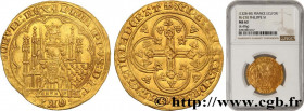PHILIP VI OF VALOIS
Type : Écu d'or à la chaise 
Date : 01/01/1337 
Date : n.d. 
Metal : gold 
Millesimal fineness : 1000  ‰
Diameter : 29  mm
Orienta...