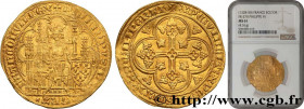 PHILIP VI OF VALOIS
Type : Écu d'or à la chaise 
Date : 10/04/1343 
Date : n.d. 
Metal : gold 
Millesimal fineness : 1000  ‰
Diameter : 29  mm
Orienta...