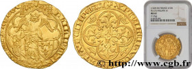 PHILIP VI OF VALOIS
Type : Ange d'or 
Date : 27/01/1341 
Date : n.d. 
Metal : gold 
Millesimal fineness : 1000  ‰
Diameter : 32  mm
Orientation dies :...