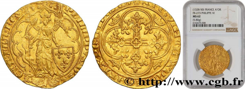 PHILIP VI OF VALOIS
Type : Ange d'or 
Date : 26/06/1342 
Metal : gold 
Millesima...