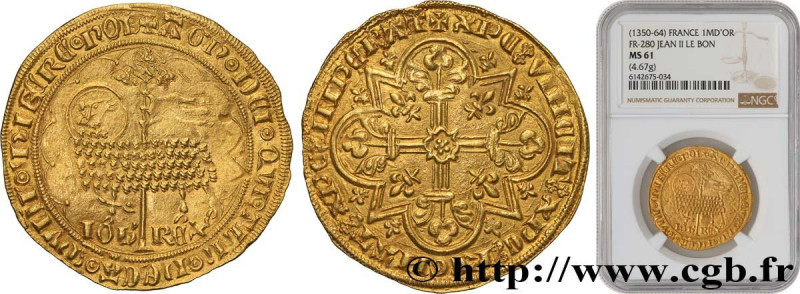 JOHN II "THE GOOD"
Type : Mouton d'or 
Date : 17/01/1355 
Date : n.d. 
Metal : g...