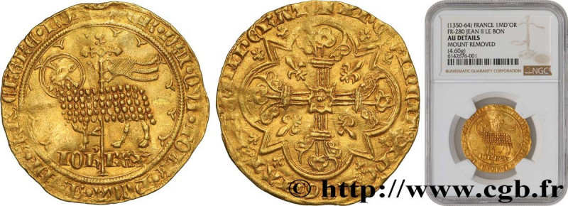 JOHN II "THE GOOD"
Type : Mouton d'or 
Date : 17/01/1355 
Date : n.d. 
Metal : g...