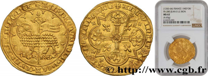 JOHN II "THE GOOD"
Type : Mouton d'or 
Date : 17/01/1355 
Date : n.d. 
Metal : g...