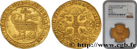 JOHN II "THE GOOD"
Type : Mouton d'or 
Date : 17/01/1355 
Date : n.d. 
Metal : gold 
Millesimal fineness : 1000  ‰
Diameter : 29  mm
Orientation dies ...