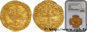 JOHN II "THE GOOD"
Type : Mouton d'or 
Date : 17/01/1355 
Date : n.d. 
Metal : gold 
Millesimal fineness : 1000  ‰
Diameter : 31  mm
Orientation dies ...