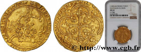 JOHN II "THE GOOD"
Type : Franc à cheval 
Date : 05/12/1360 
Date : n.d. 
Metal : gold 
Millesimal fineness : 1000  ‰
Diameter : 28  mm
Orientation di...
