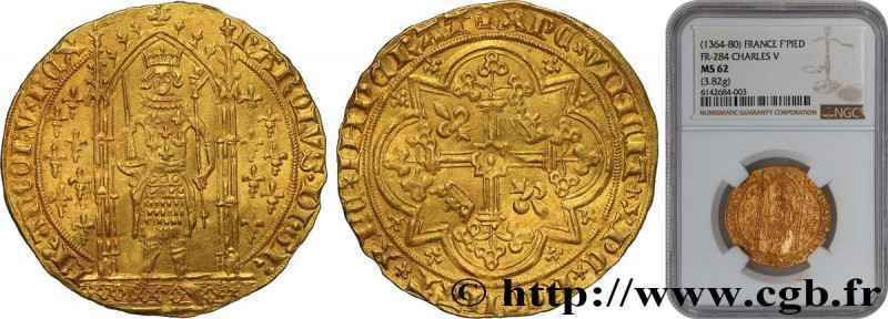 CHARLES V LE SAGE / THE WISE
Type : Franc à pied 
Date : 20/04/1365 
Date : n.d....