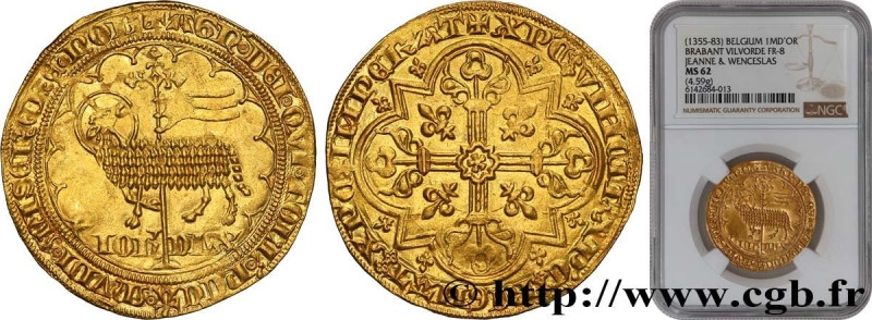 BRABANT - DUCHY OF BRABANT - JOANNA AND WENCESLAUS
Type : Mouton d'or 
Date : c....