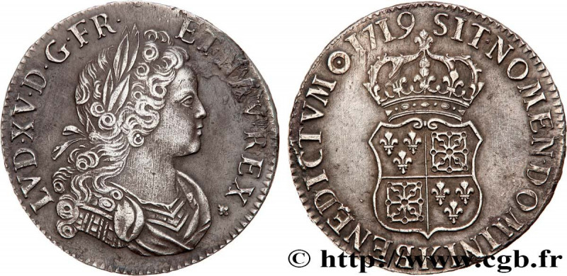 LOUIS XV THE BELOVED
Type : Écu dit "de France-Navarre" 
Date : 1719 
Mint name ...