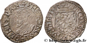 COUNTY OF BURGUNDY - PHILIP II OF SPAIN
Type : Carolus 
Date : 1593 
Mint name / Town : Dole 
Metal : billon 
Diameter : 22,5  mm
Orientation dies : 9...