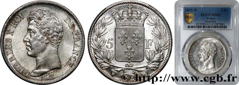 CHARLES X
Type : 5 francs Charles X, 1er type 
Date : 1825 
Mint name / Town : L...