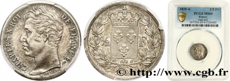 CHARLES X
Type : 1/2 franc Charles X 
Date : 1829 
Mint name / Town : Paris 
Qua...