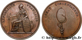 CONSULATE
Type : Médaille, Sénat conservateur 
Date : 1799 
Metal : copper 
Diameter : 49,5  mm
Weight : 56,24  g.
Edge : lisse 
Puncheon : sans poinç...