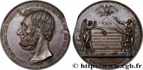 UNITED STATES OF AMERICA
Type : Médaille, Assassinat d’Abraham Lincoln, Hommage de la France 
Date : 1865 
Metal : bronze 
Diameter : 82,5  mm
Engrave...