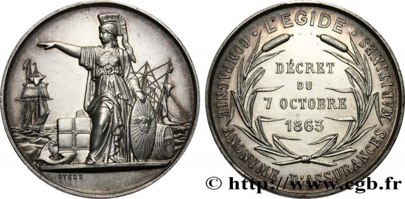 INSURANCES
Type : L’EGIDE 
Date : 1863 
Metal : silver 
Diameter : 36  mm
Orient...