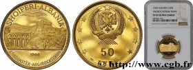ALBANIA
Type : 50 Leke Proof 
Date : 1968 
Quantity minted : 3120 
Metal : gold 
Millesimal fineness : 900  ‰
Diameter : 26  mm
Orientation dies : 6  ...