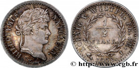 GERMANY - KINGDOM OF WESTPHALIA - JÉRÔME NAPOLÉON
Type : 1/2 Franken 
Date : 1808 
Mint name / Town : Paris 
Metal : silver 
Millesimal fineness : 900...