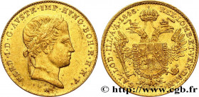AUSTRIA - FERDINAND I
Type : 1 Ducat 
Date : 1848 
Mint name / Town : Vienne 
Quantity minted : - 
Metal : gold 
Millesimal fineness : 986  ‰
Diameter...