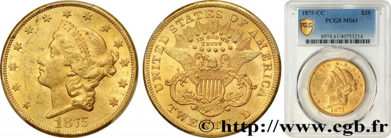 UNITED STATES OF AMERICA
Type : 20 Dollars "Liberty" 
Date : 1875 
Mint name / T...