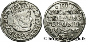POLAND - LIVONIA - STEPHEN I BATHORY
Type : Trois groschen 
Date : 1579 
Mint name / Town : Olkusz 
Quantity minted : - 
Metal : billon 
Diameter : 21...