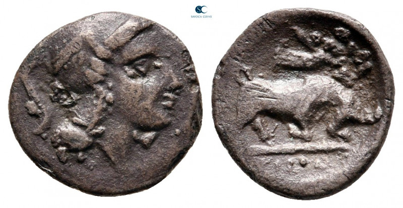 Lucania. Thourioi circa 300-280 BC. 
Triobol AR

12 mm, 0,99 g



very fi...