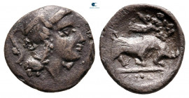 Lucania. Thourioi circa 300-280 BC. Triobol AR