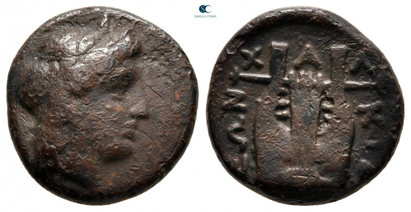 Macedon. Olynthos circa 432-348 BC. 
Bronze Æ

16 mm, 3,97 g



very fine...